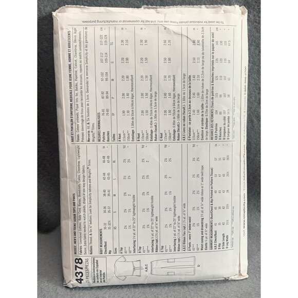 Simplicity 4378 Easy-To-Sew Unisex Scrubs Pattern AA XS S M - uncut - Picture 2 of 2